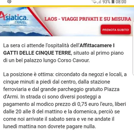 I Gatti Delle 5 Terre Vendégház 4*