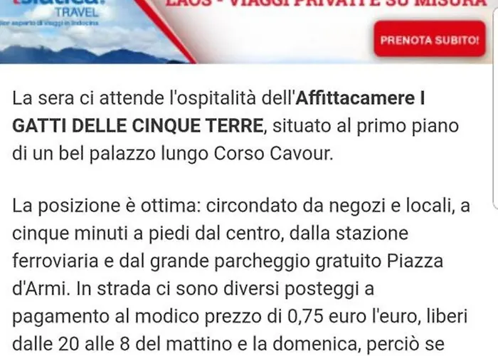 I Gatti Delle 5 Terre بيت ضيافة 4*